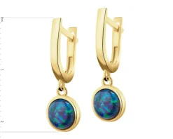 Złote kolczyki z opalitami