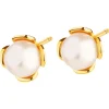 Złote kolczyki z perłami
