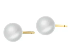 Złote kolczyki z perłami