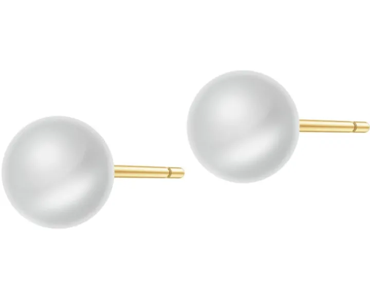 Złote kolczyki z perłami