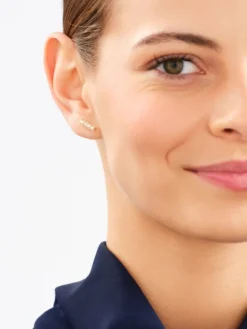 Złote kolczyki z perłami