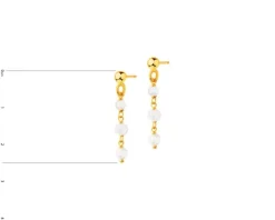 Złote kolczyki z perłami