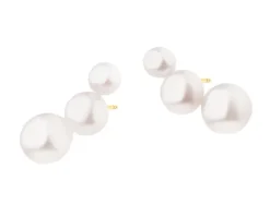 Złote kolczyki z perłami