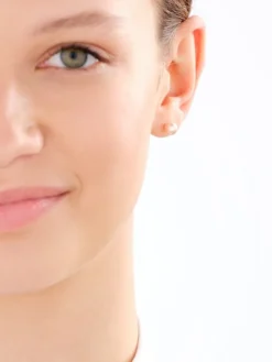 Złote kolczyki z perłami