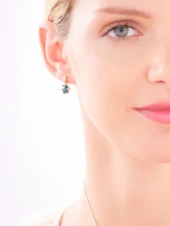 Złote kolczyki z topazami