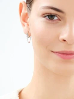 Złote kolczyki ze szkłem szlifowanym