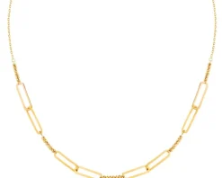 Złoty naszyjnik - ankier, paper clip