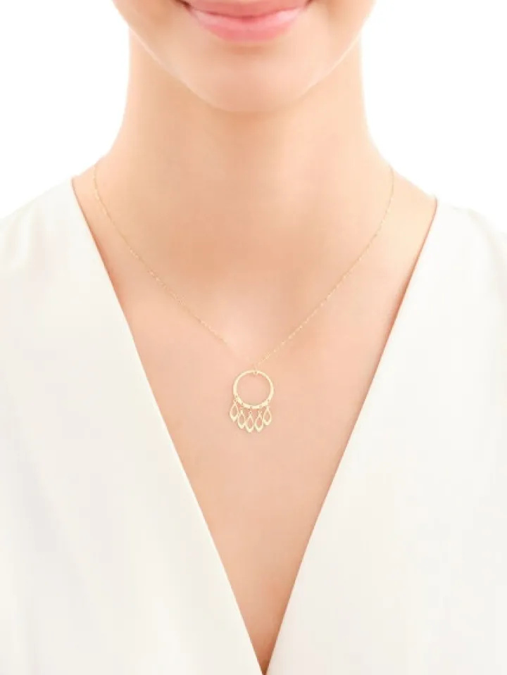 Złoty naszyjnik - łapacz snów