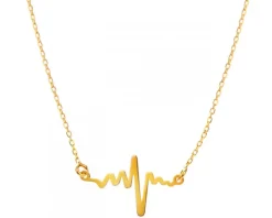 Złoty naszyjnik - EKG serca