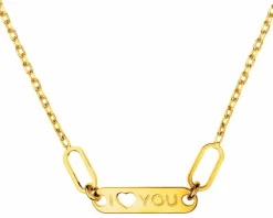 Złoty naszyjnik - I love you