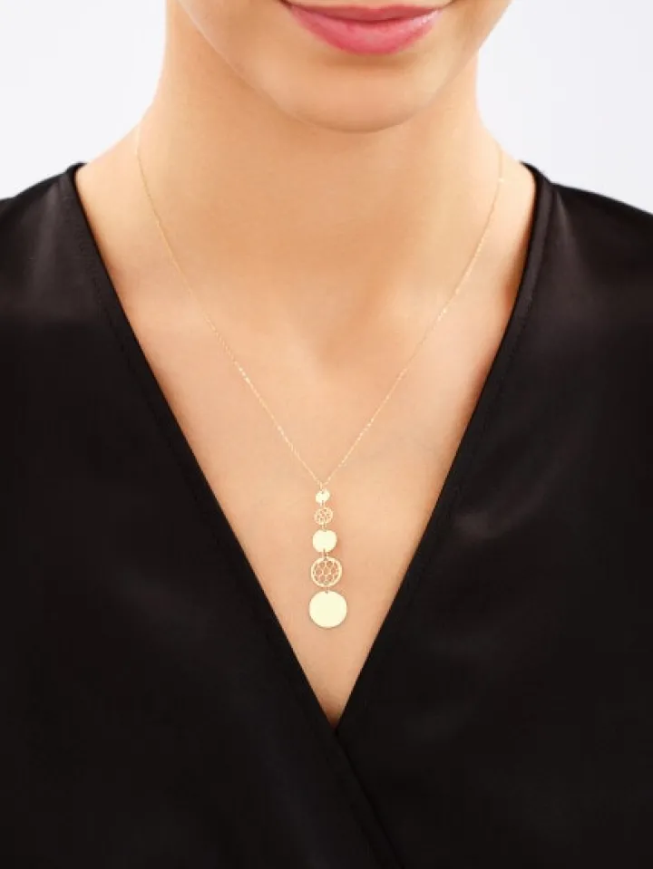 Złoty naszyjnik - koła