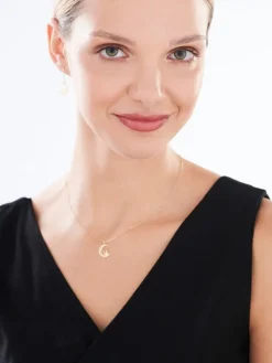 Złoty naszyjnik - Księżyc, kot