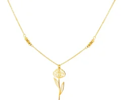 Złoty naszyjnik - kwiat