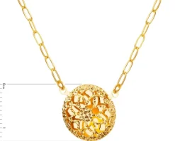 Złoty naszyjnik - kwiat