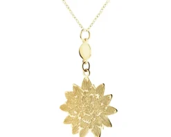 Złoty naszyjnik - kwiat