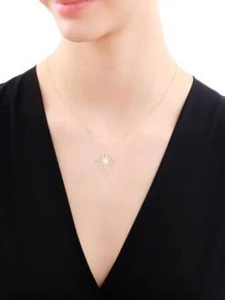 Złoty naszyjnik - kwiat