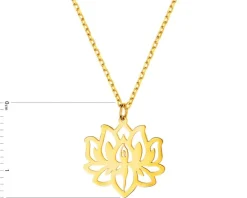Złoty naszyjnik - kwiat lotosu