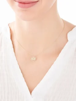 Złoty naszyjnik - kwiat lotosu