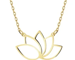 Złoty naszyjnik - kwiat lotosu