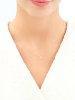 Złoty naszyjnik - kwiat lotosu