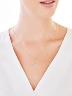 Złoty naszyjnik - kwiat lotosu