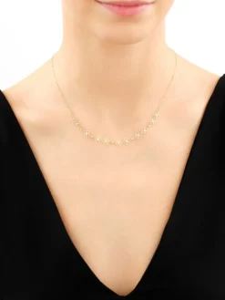 Złoty naszyjnik - kwiaty