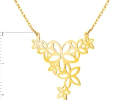 Złoty naszyjnik - kwiaty