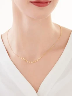 Złoty naszyjnik - kwiaty