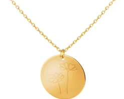 Złoty naszyjnik - kwiaty