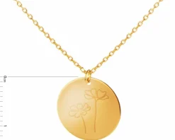 Złoty naszyjnik - kwiaty