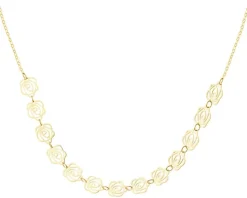 Złoty naszyjnik - kwiaty