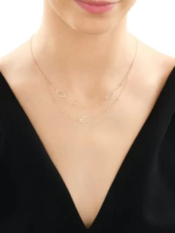 Złoty naszyjnik - liście