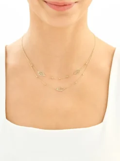 Złoty naszyjnik - liście