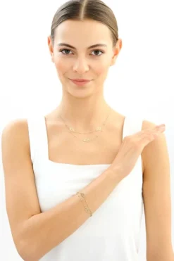 Złoty naszyjnik - liście