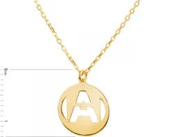 Złoty naszyjnik - litera A
