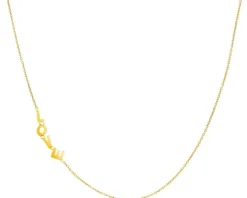 Złoty naszyjnik - love