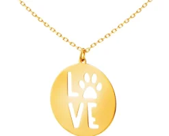 Złoty naszyjnik - love