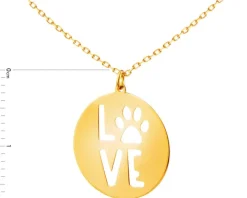 Złoty naszyjnik - love