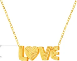 Złoty naszyjnik - love