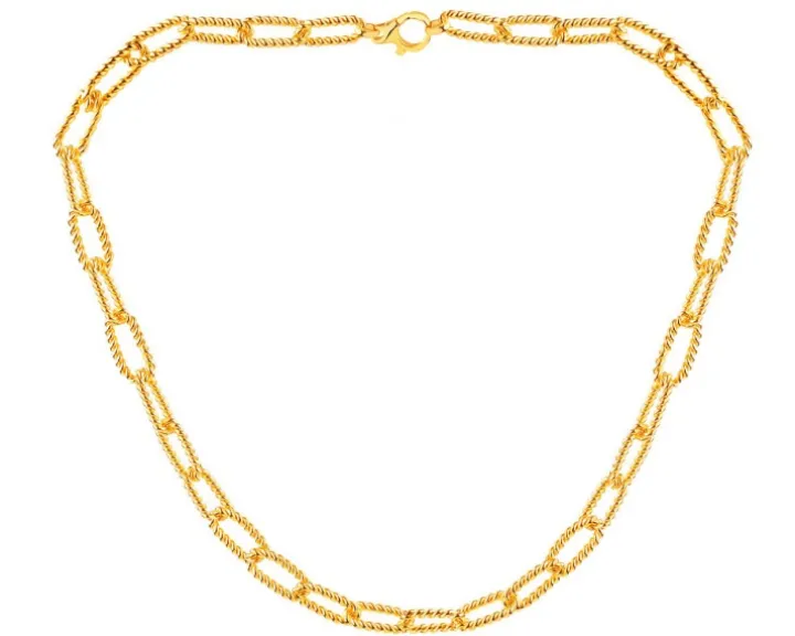 Złoty naszyjnik - paper clip