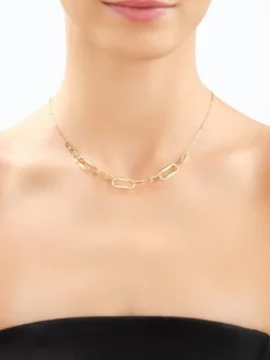 Złoty naszyjnik - paper clip