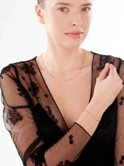 Złoty naszyjnik - paper clip