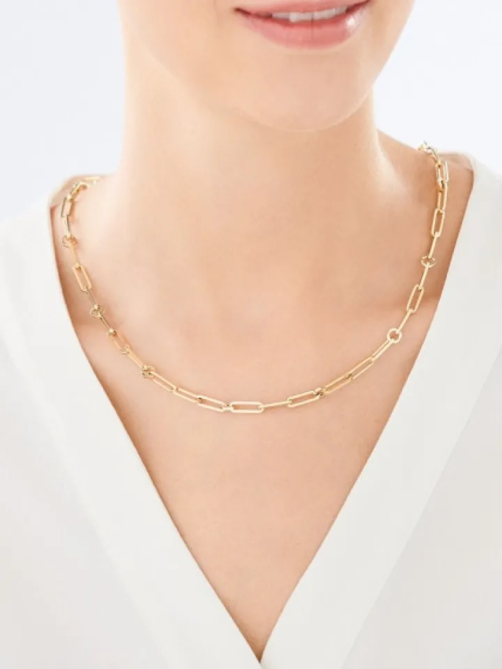 Złoty naszyjnik - paper clip