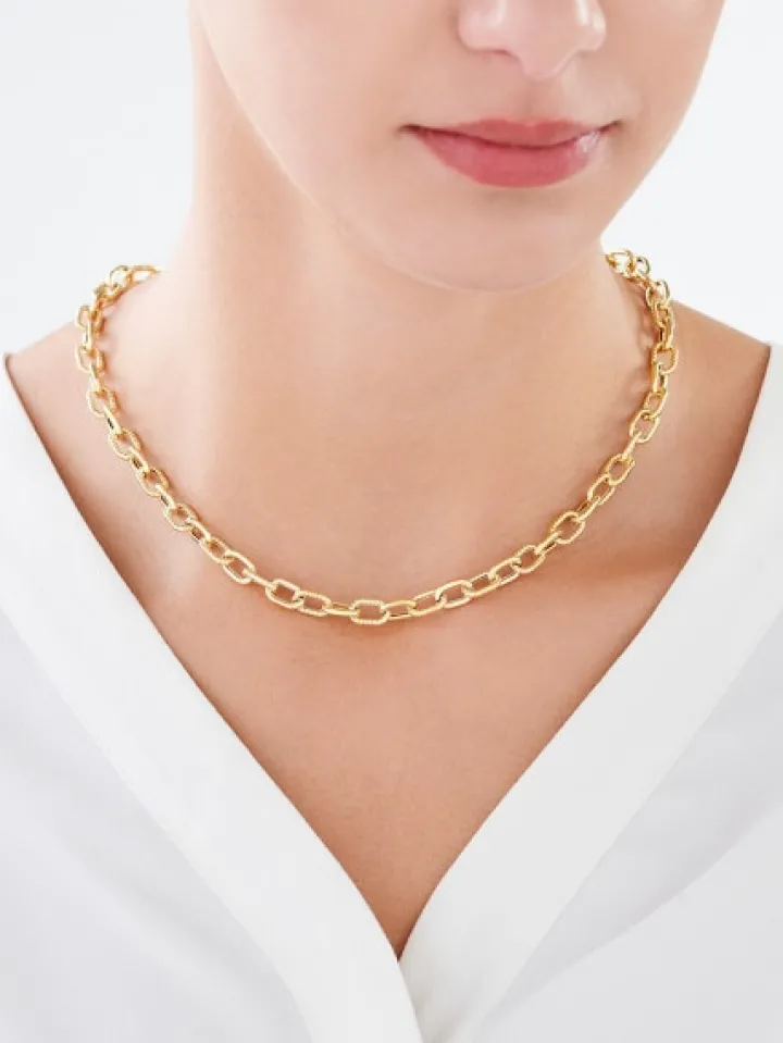 Złoty naszyjnik - paper clip