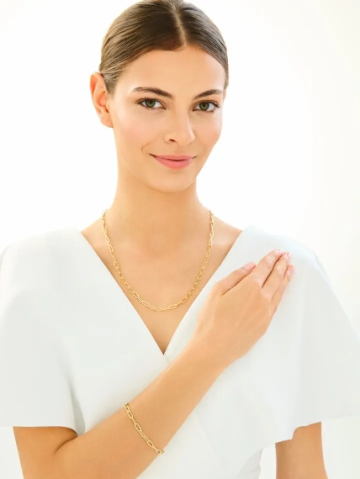 Złoty naszyjnik - paper clip