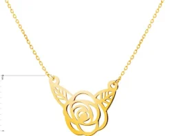 Złoty naszyjnik - róża