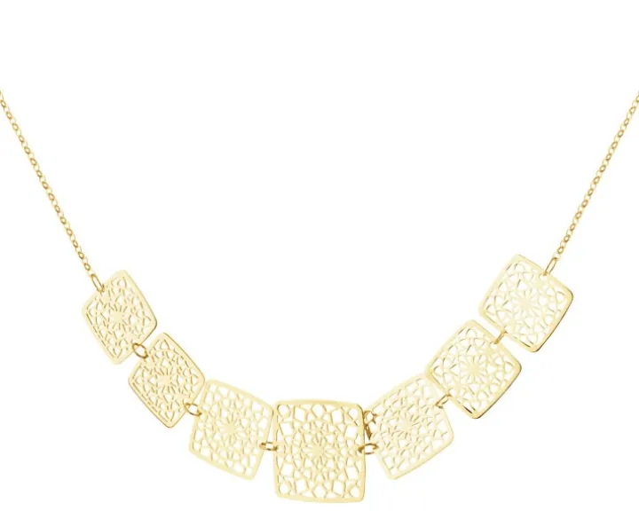 Złoty naszyjnik - rozety