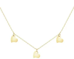 Złoty naszyjnik - serca