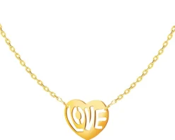 Złoty naszyjnik - serce, love