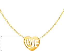 Złoty naszyjnik - serce, love